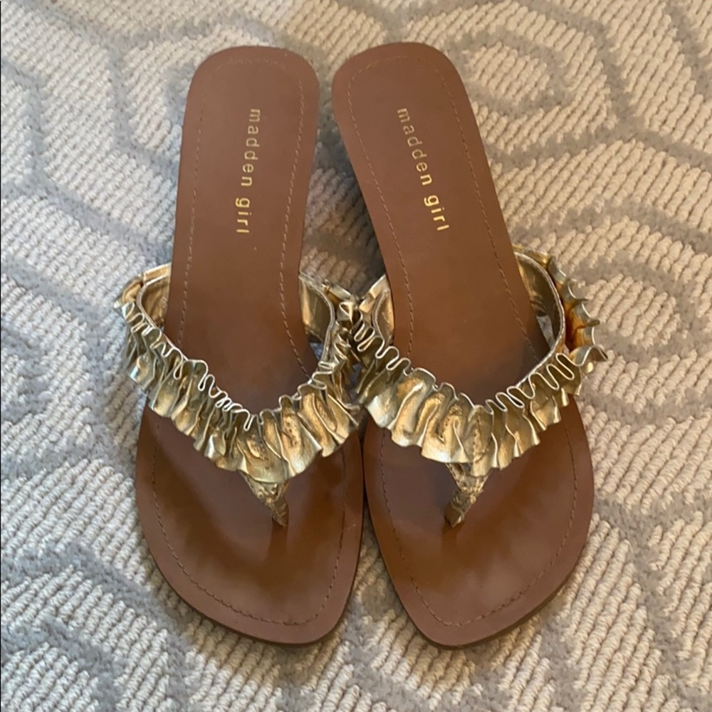Madden Girl Brown/Gold Sandles